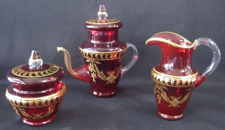 Venetian Glass Tea Set   SOLD
