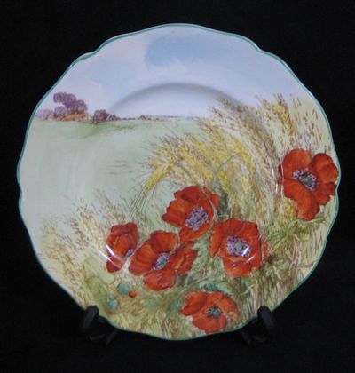 "Poppies in a Cornfield" Plate   SOLD
